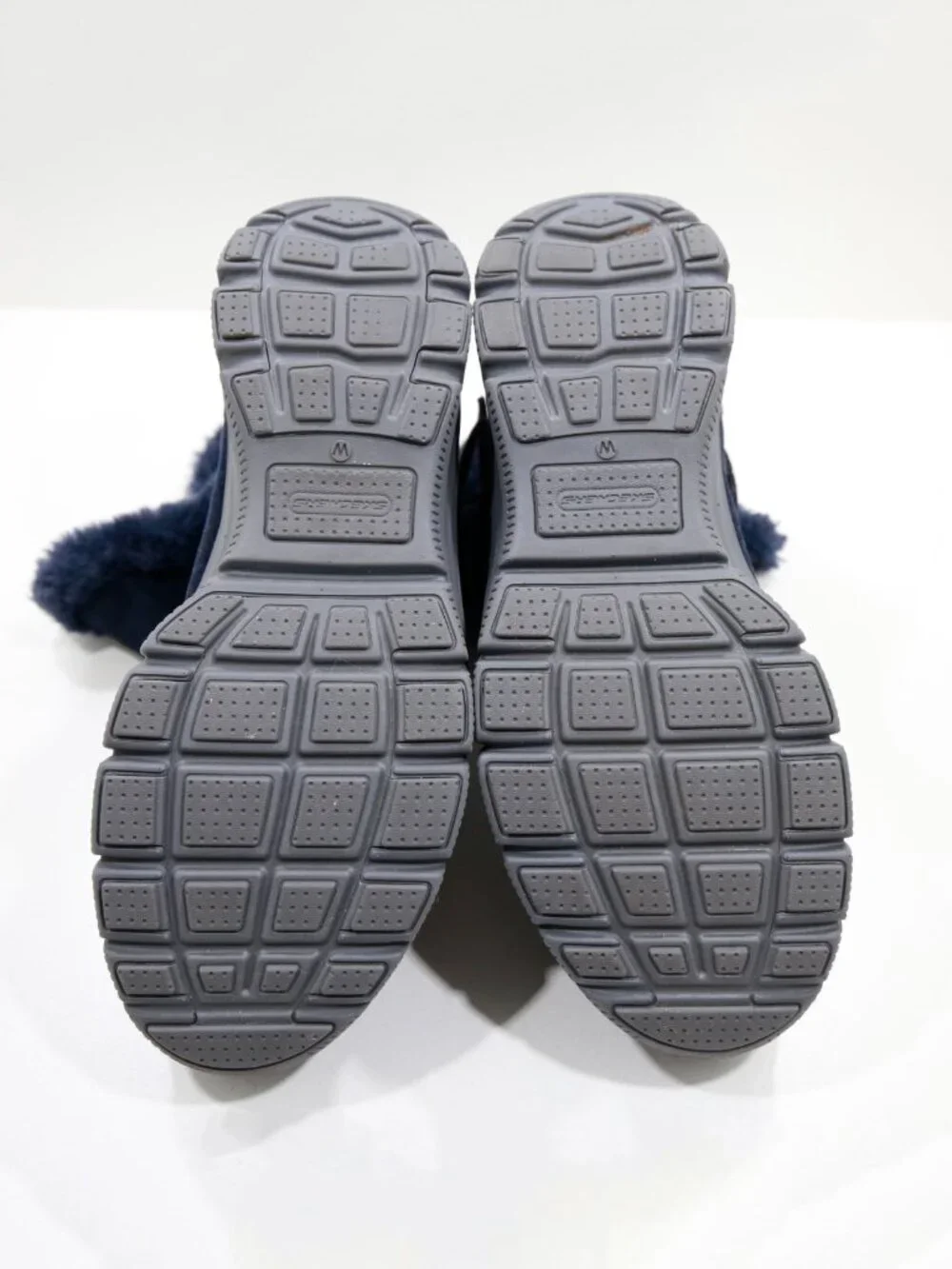 Skechers Slip Ins Easy Going Blue Suede Faux-Fur Lined Winter Boots - 10 Wide